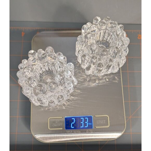 Kosta Boda Goran Warff Crystal Votive Candle Holders Set of 2 - Picture 9 of 16